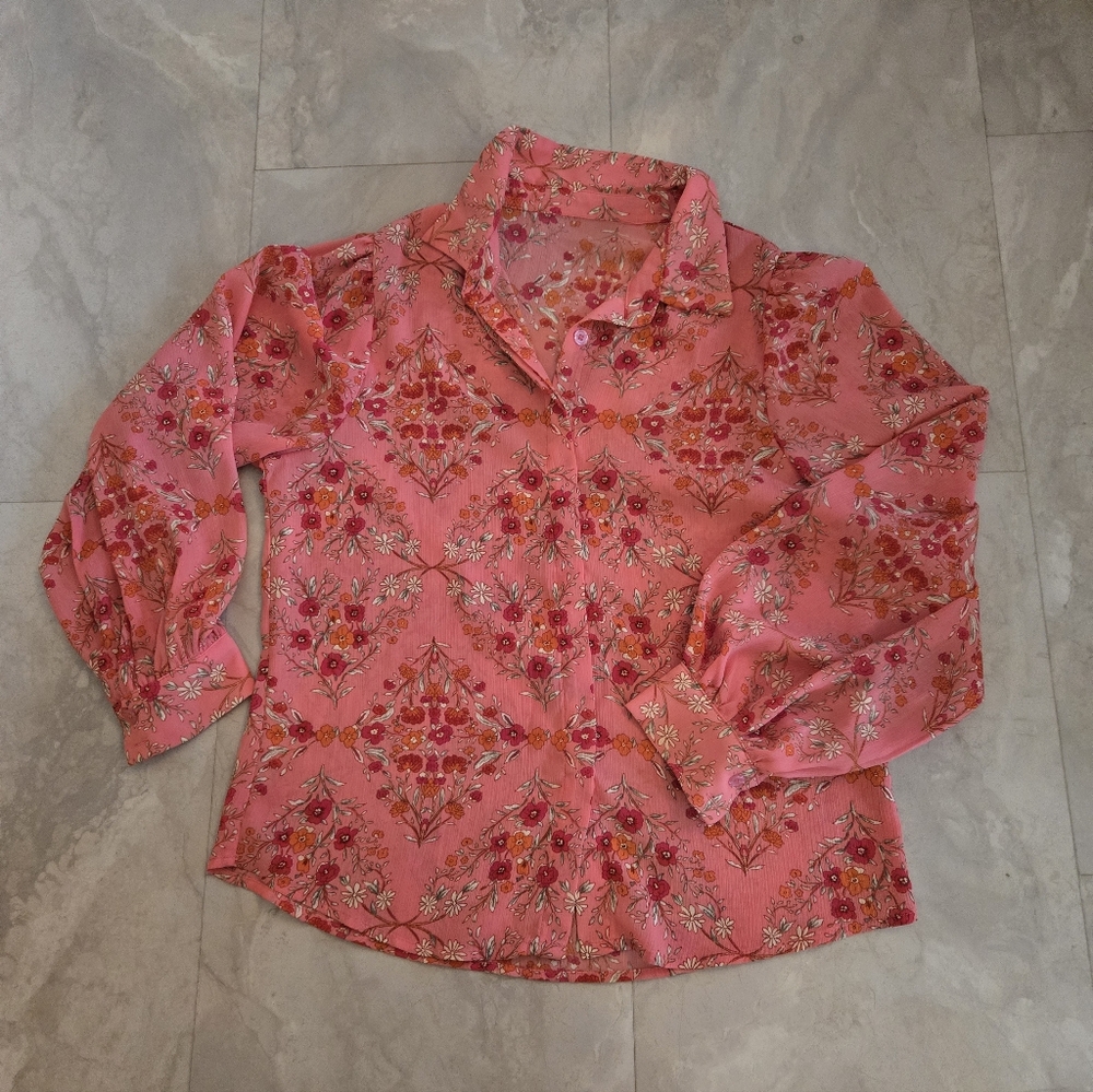 Pink floral top